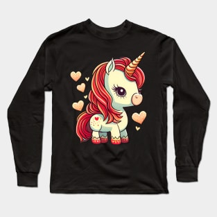 Valentines Unicorn Love Long Sleeve T-Shirt